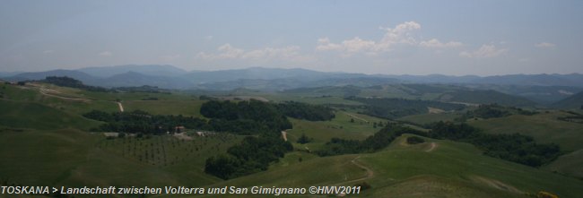 TOSCANA > Landschaft zwischen Volterra und San Gimignano