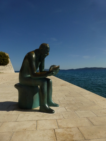 Spiridon Brusina an der Hafenpromenade in Zadar