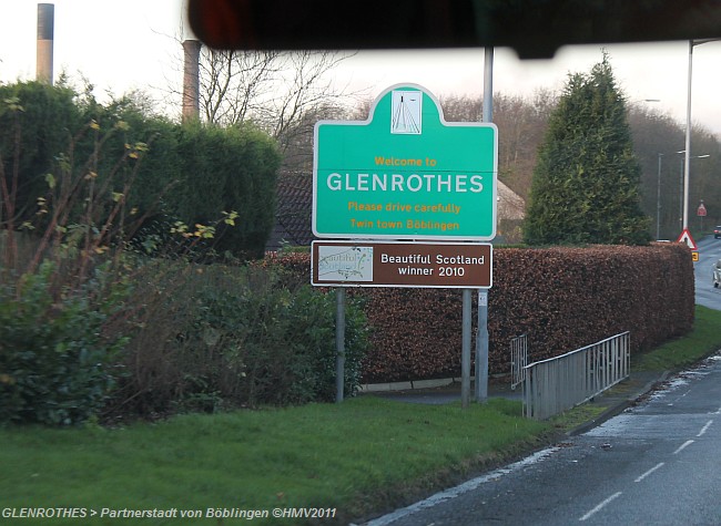 GLENROTHES > Partnerstadt von Böblingen > Ortseingangsschild