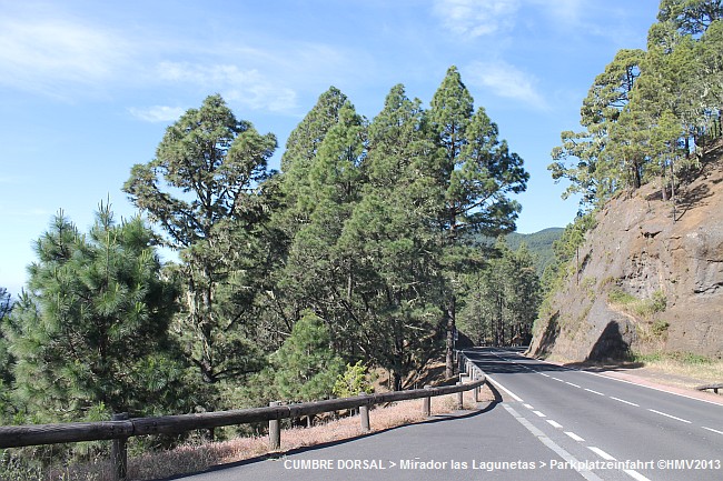 MIRADOR LAS LAGUNETAS > Parkplatz Einfahrt