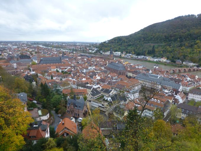 D:BW>Heidelberg>Blick von der westlichen Schlossterrasse auf die Stadt Heidelberg