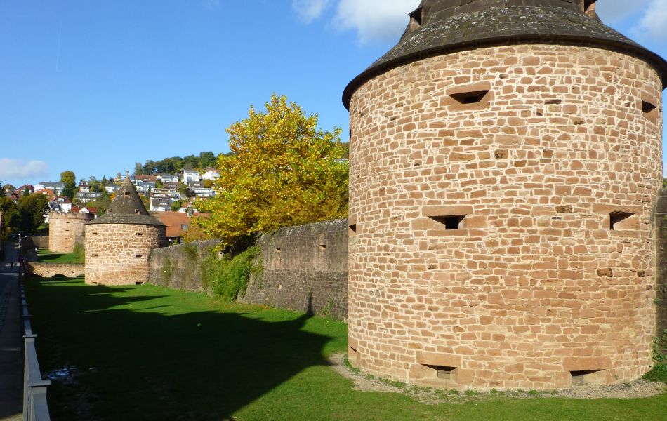 D:Hessen>Büdingen>grüner und roter Turm