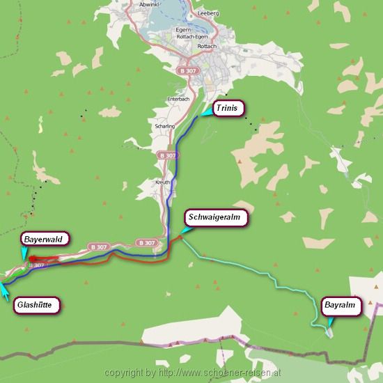 Radltour zur Glashütte und Bayralm