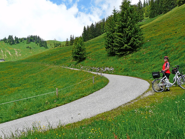 Radtour z. Wallberghaus>vor der Portneßalm