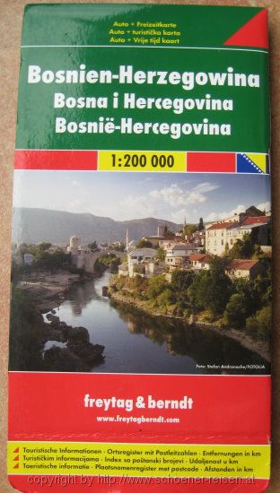 Karte Bosnien und Herzegowina > Straßenkarte 1:200000 - Freytag und Berndt