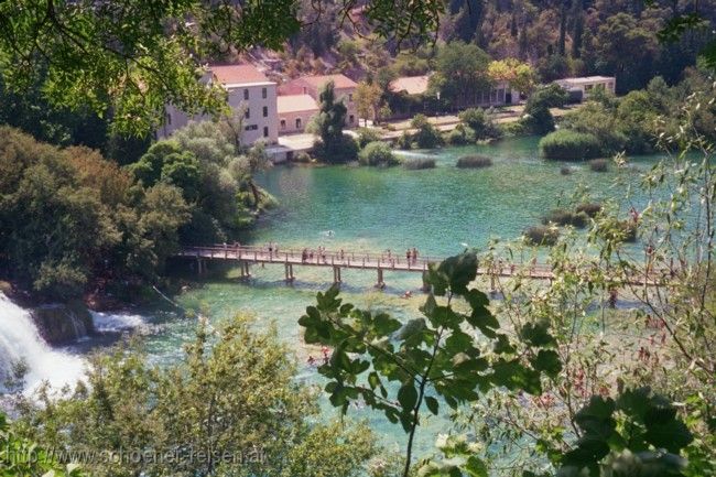 KRKA-NP > Blick von Oben auf Badebereich