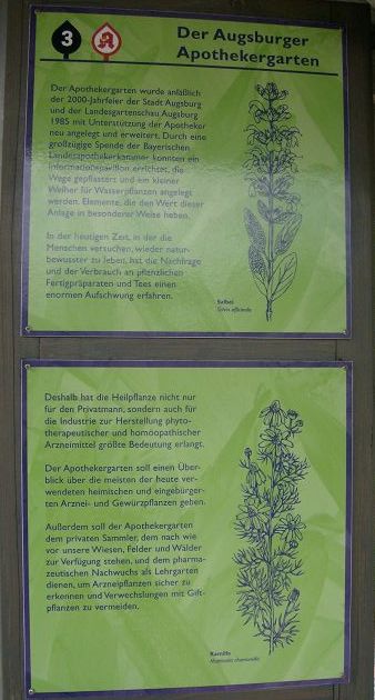 AUGSBURG > BotanischerGarten25 > Hinweisschild