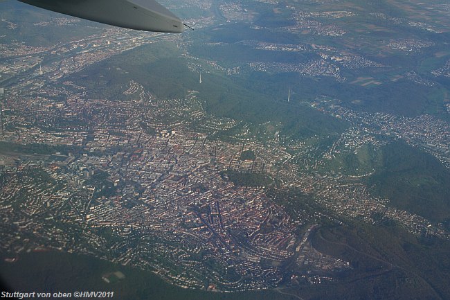 STUTTGART > Blick auf Stuttgart nach Take off am Flughafen