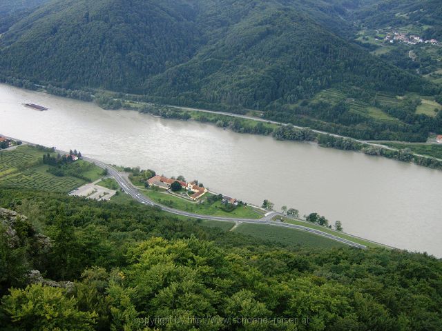 NIEDERÖSTERREICH > Wachau > Burgruine Aggstein > Blick über die Wachau