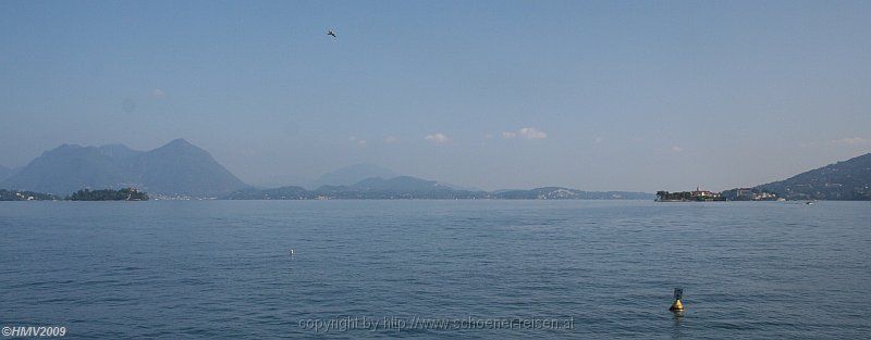 Borromäische Inseln > Blick von links - Madre, Pescatori, Bella