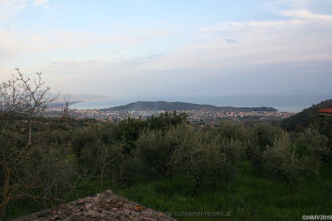 TRIVIO DI FORMIA > Ausblick auf dem Weg zur Oasi Belvedere > Golfo di Gaeta