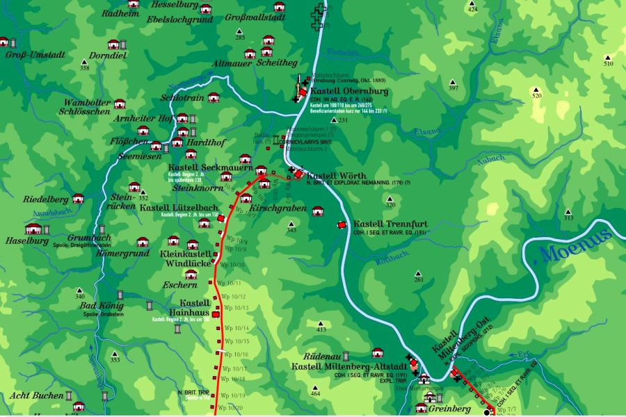 D:Bayern>Wörth am Main>Kastell Karte