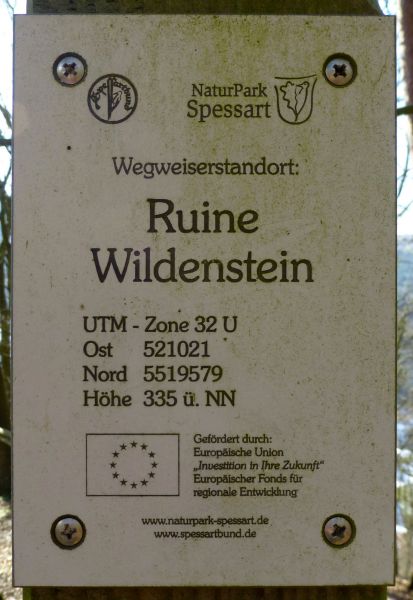 D:Bayern>Burgruine Wildenstein>Koordinaten