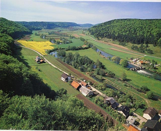 k-Blick von Obbeggersberg aus Richtung Dietfurt im Juni 81