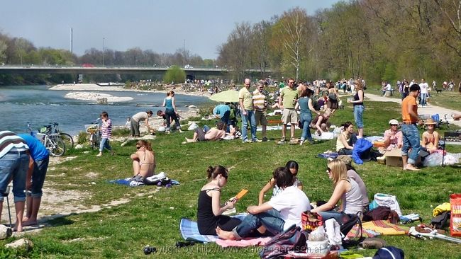 Frühlingsradltour zur Isar