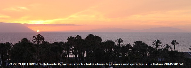 PLAYA DE LAS AMERICAS > Park Club Europe > K-Turm > Ausblick La Palma und links etwas von La Gomera