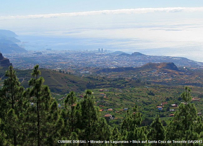 MIRADOR LAS LAGUNETAS > Ausblick auf Santa Cruz de Tenerife