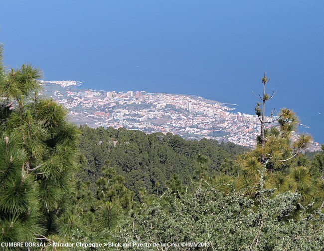 MIRADOR DE CHIPEQUE > Blick auf Puerto de la Cruz