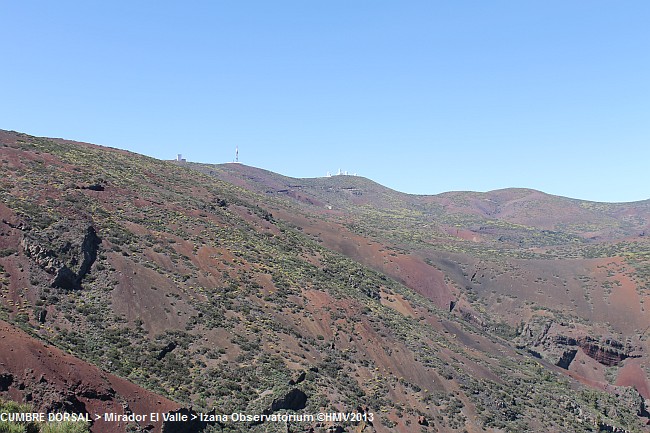 MIRADOR EL VALLE > Blick zum Izana Observatorium
