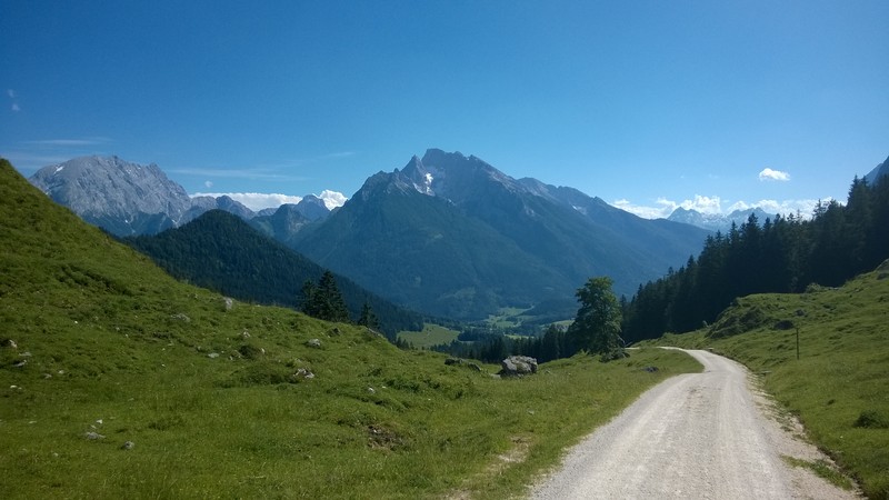 Blick zum Watzmann und Hochkalter