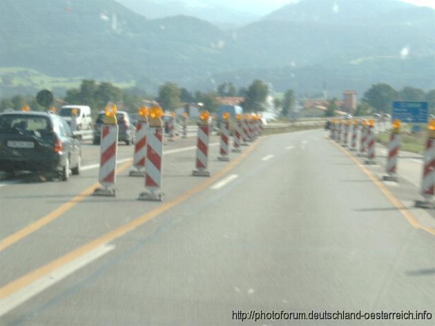 A8 > Autobahnbaustelle bei Bernau