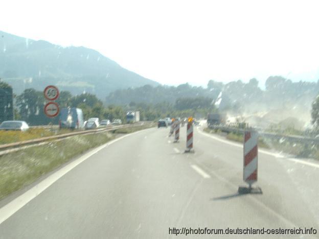 A8 > Autobahnbaustelle bei Felden am Chiemsee